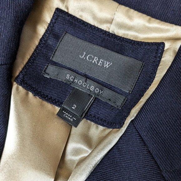 🎉Host Pick🎉 J. CREW Schoolboy Navy Wool Blazer SZ 2 - Picture 10 of 15